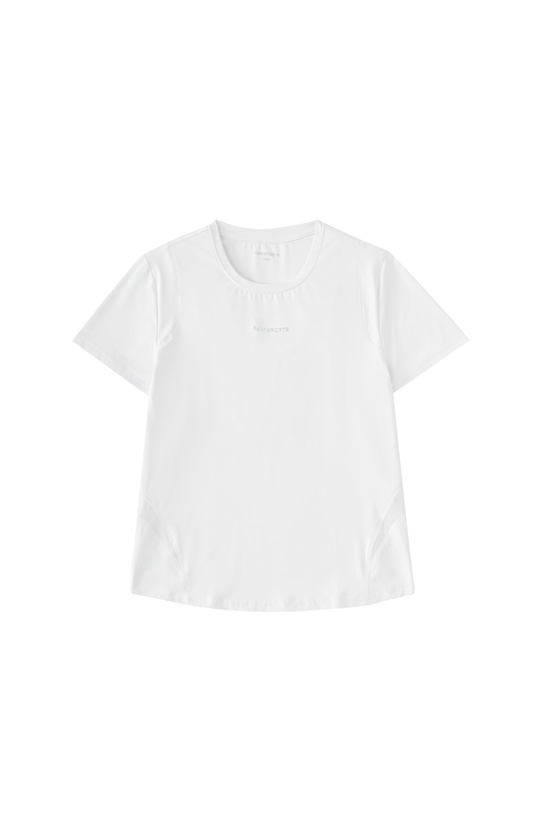 White Flow Panel Crew Tee