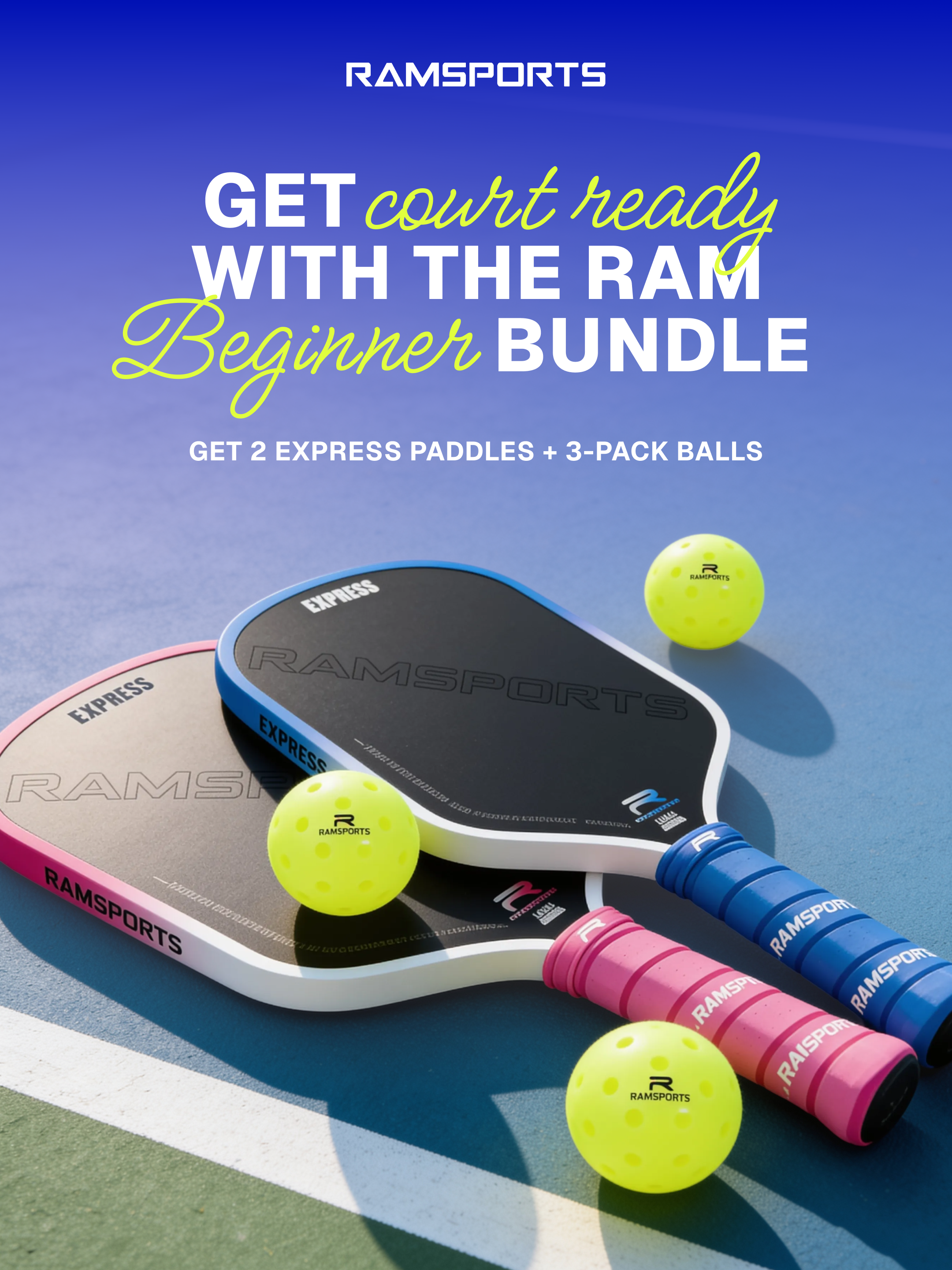 Express Beginner Bundle | 2-Paddle Set with 3-Pack Balls